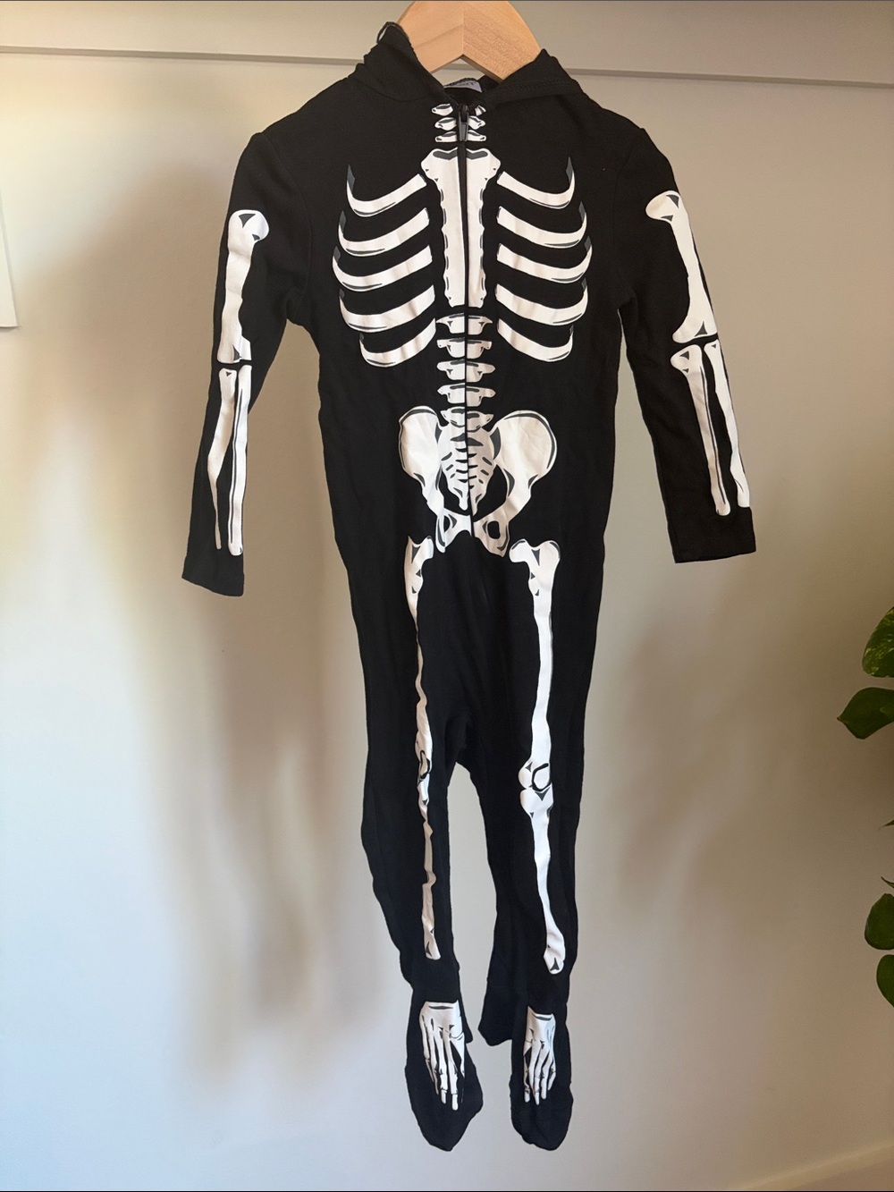Kids Skeleton Costume | LIKE NEW! | Zip-up Hooded Jumpsuit | 2T